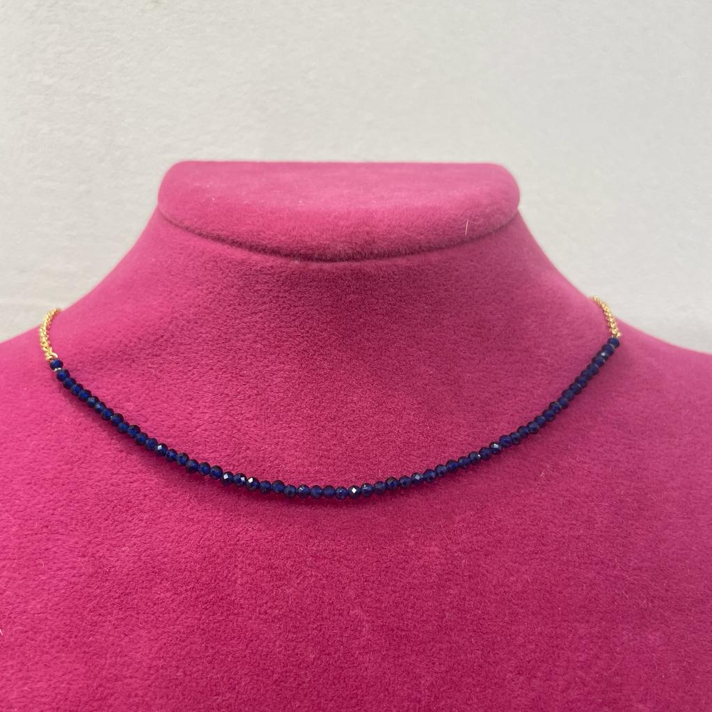 Girocollo pietre blu