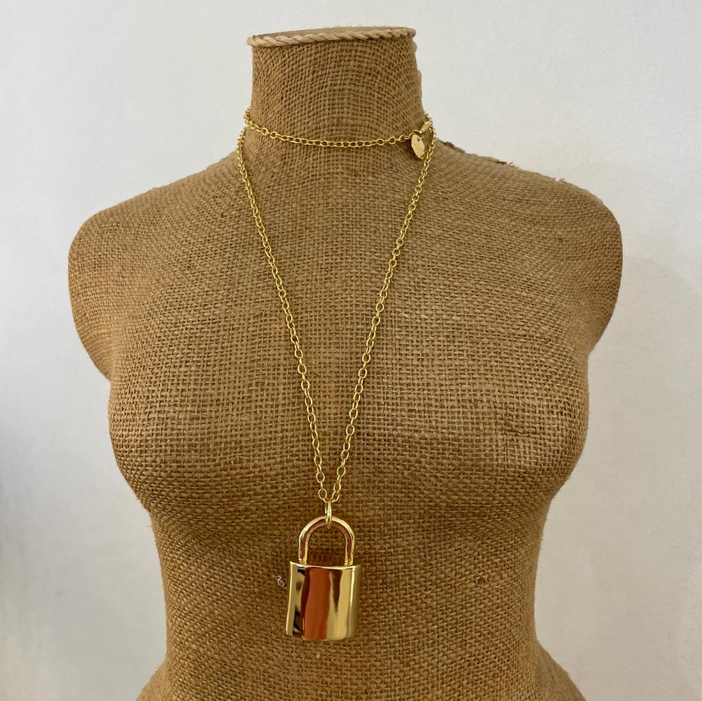 Collana lucchetto grande