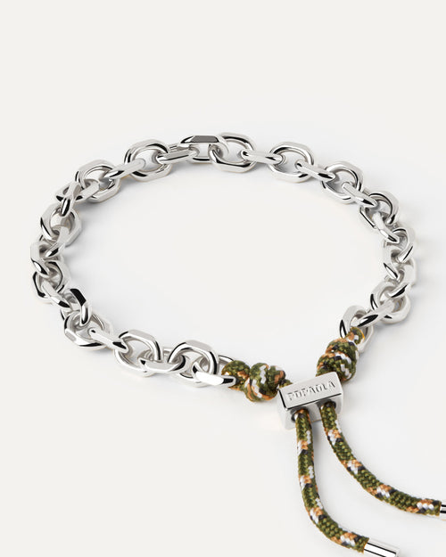 Bracciale Catena Argentata e Corda Cottage Essential