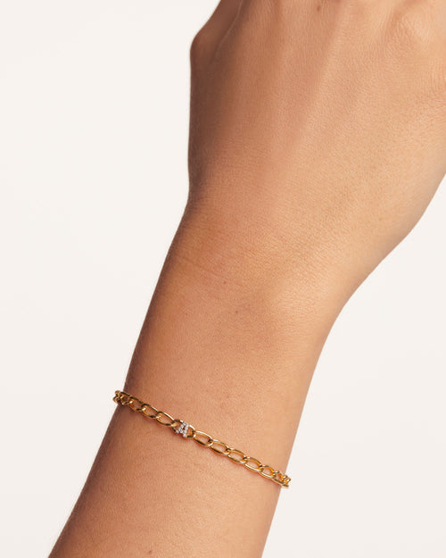 Bracciale a catena LETTERA A