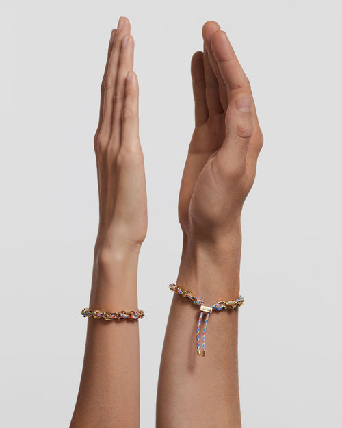 Bracciale Catena e Corda Prisma
