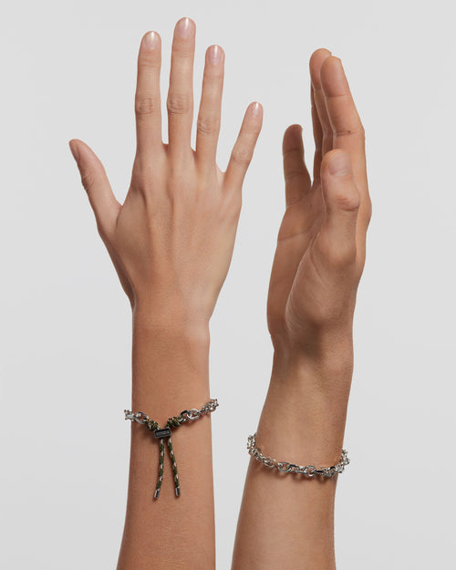 Bracciale Catena Argentata e Corda Cottage Essential