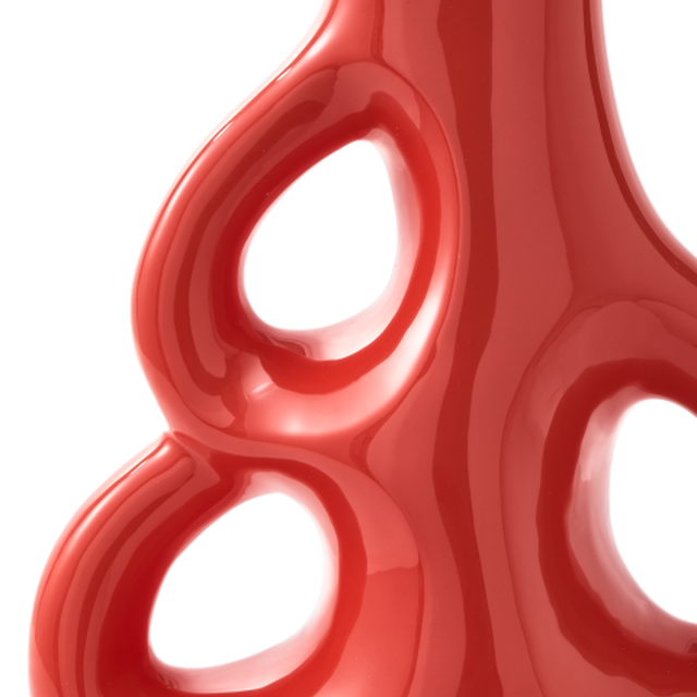 Three Ears Vase rosso - M