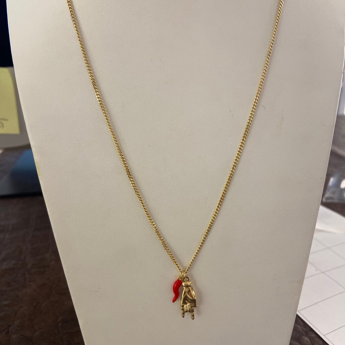 Collana Argento con corna e cornetto