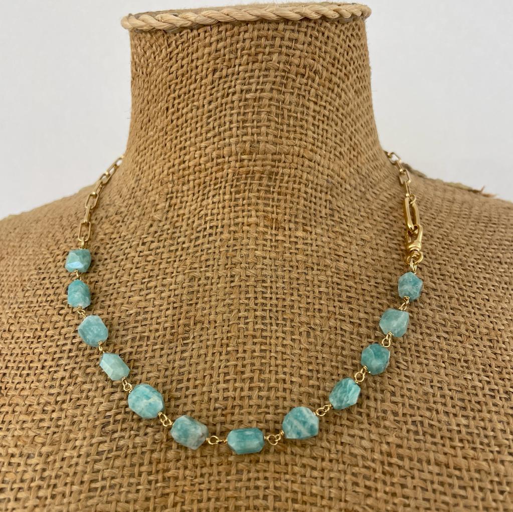 Collana pietre amazonite
