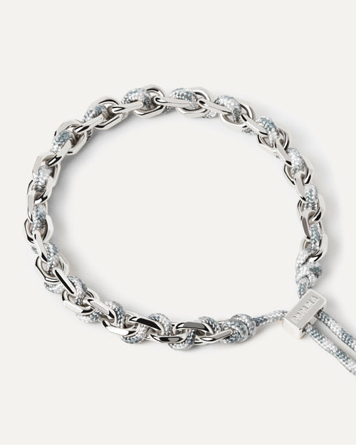 Bracciale Catena Argentata e Corda Sky