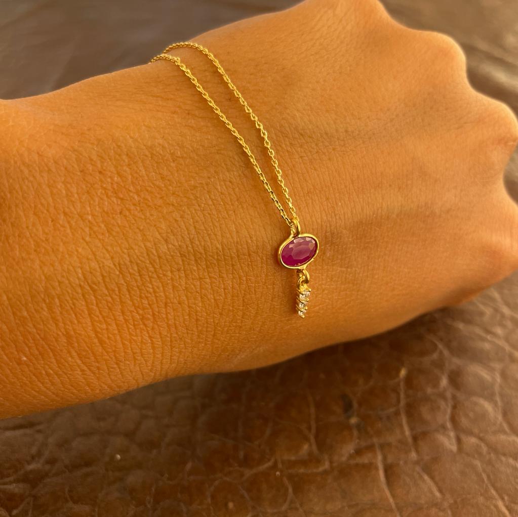 Collana pietra pendete
