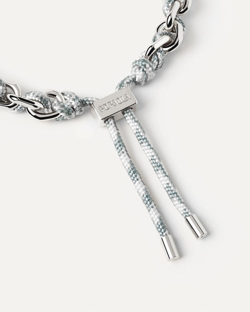 Bracciale Catena Argentata e Corda Sky
