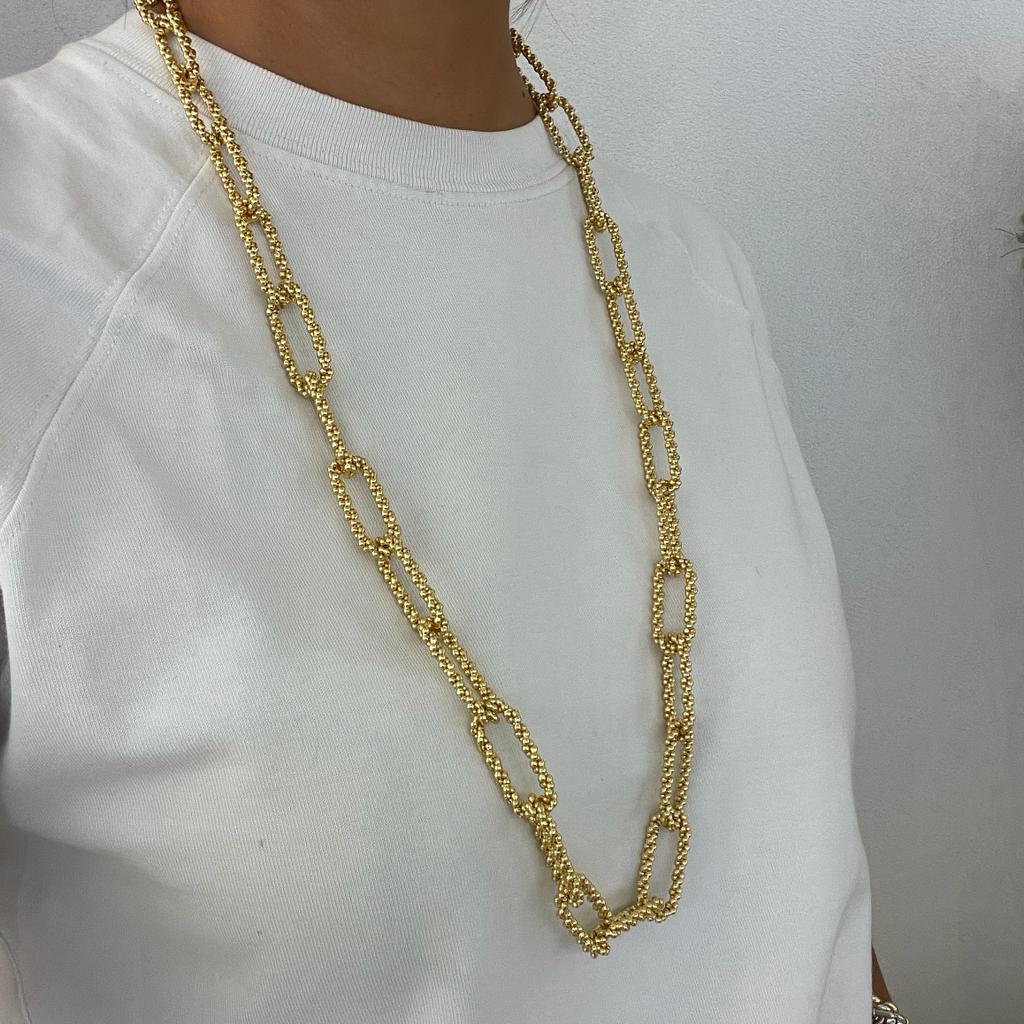 Collana catena con bollicine