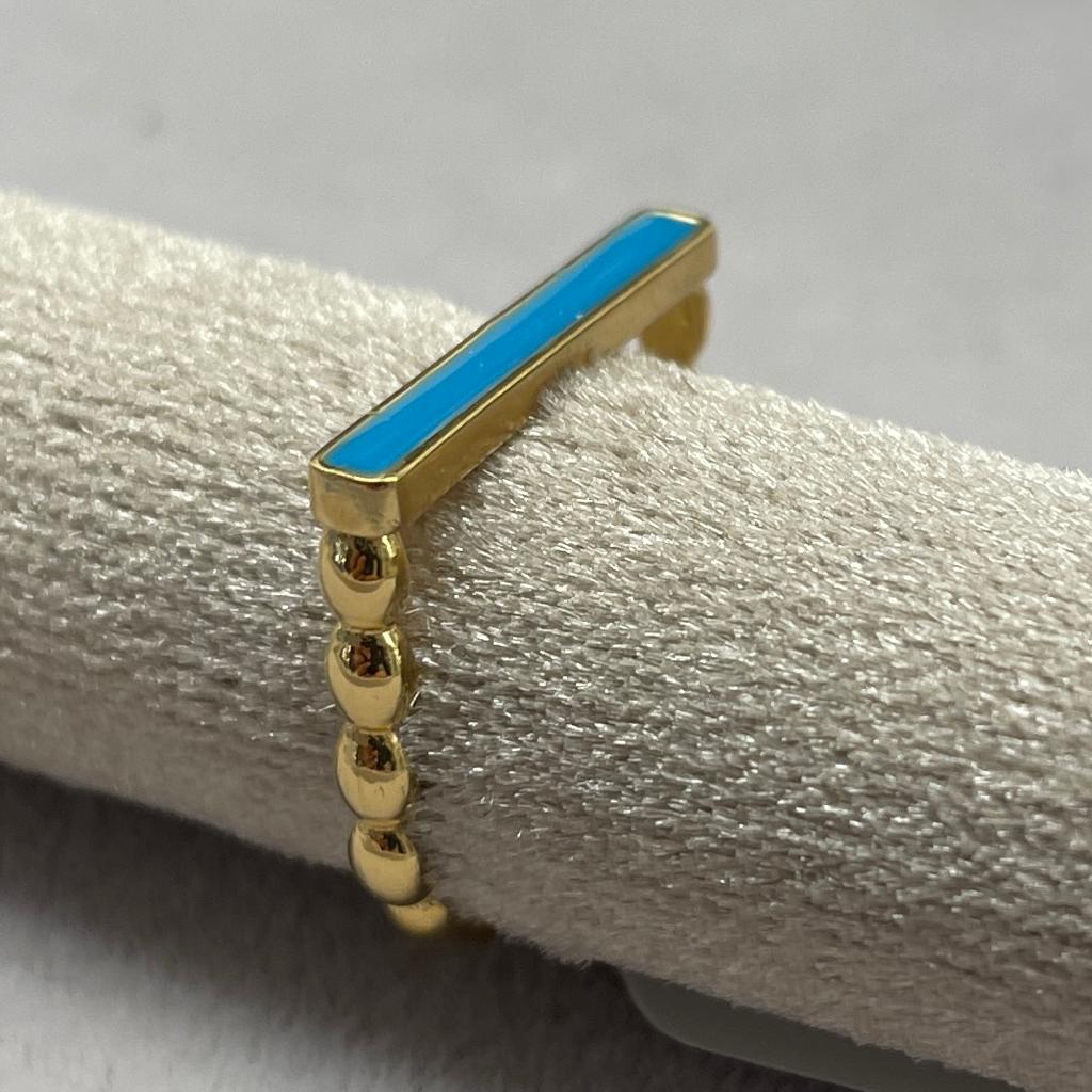 Anello barretta azzurra