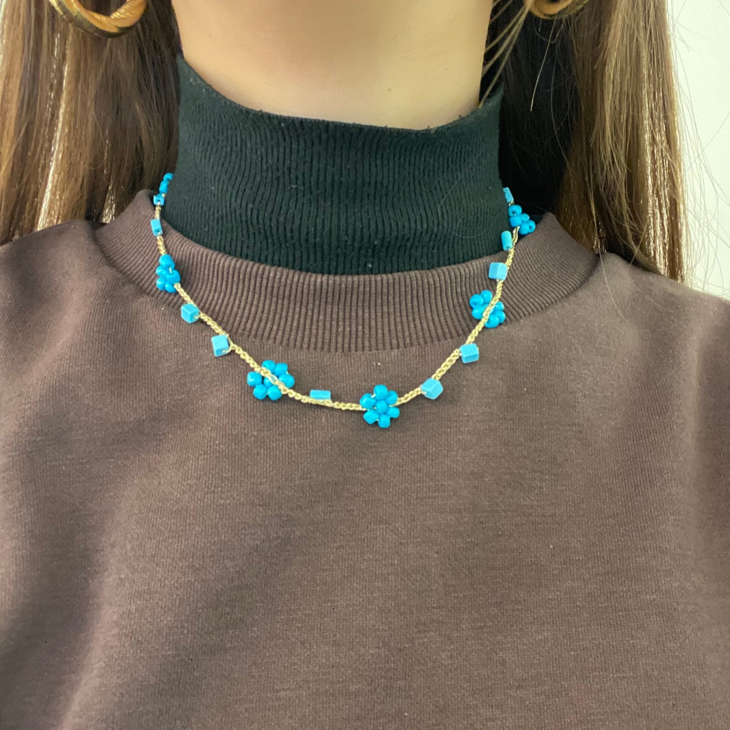 Collana Turchesi filo lurex