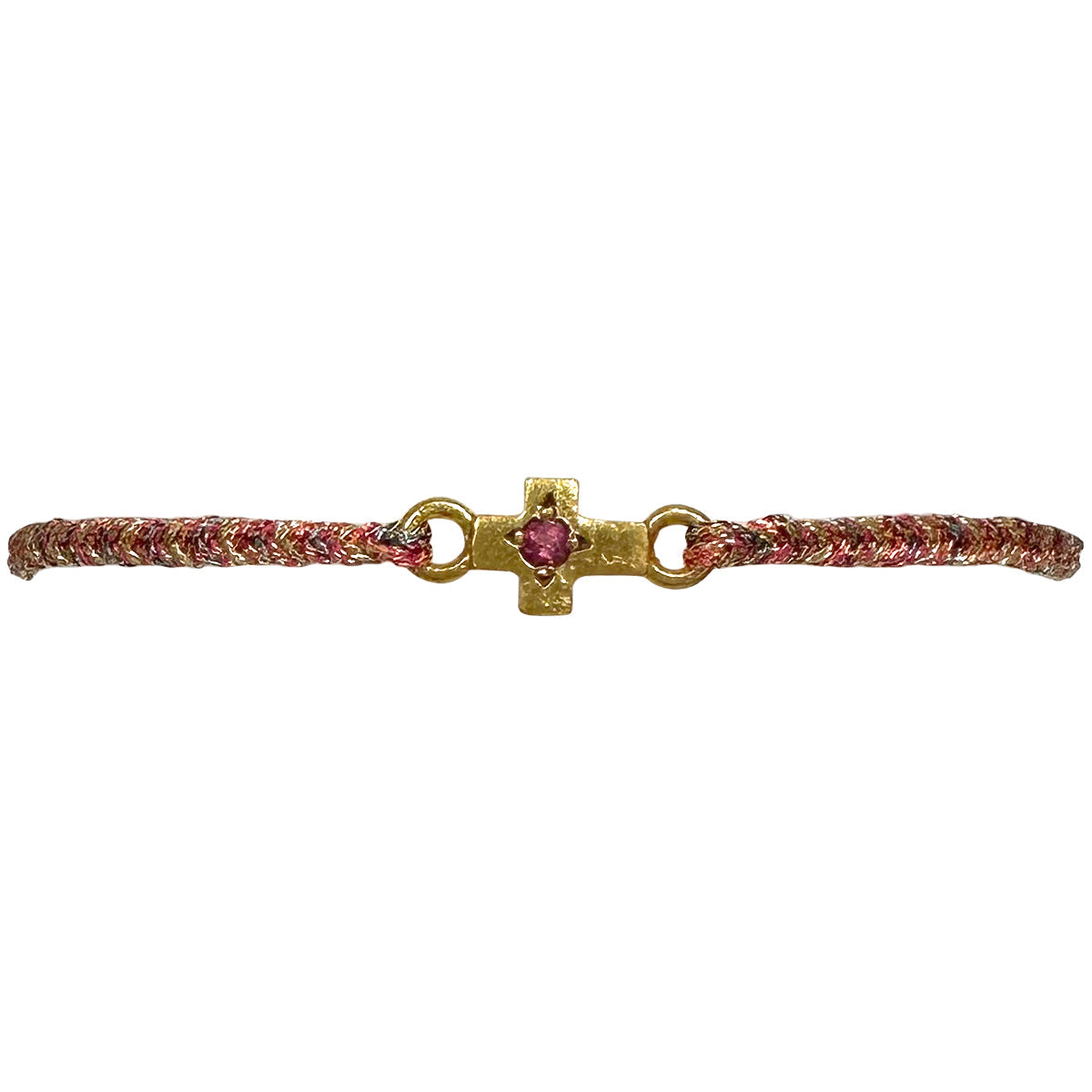 Bracciale cordino Intrecciato e croce