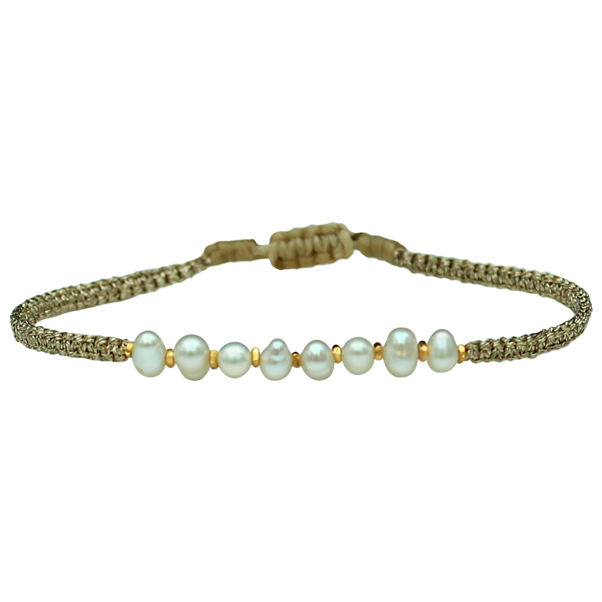 Bracciale intrecciato perline
