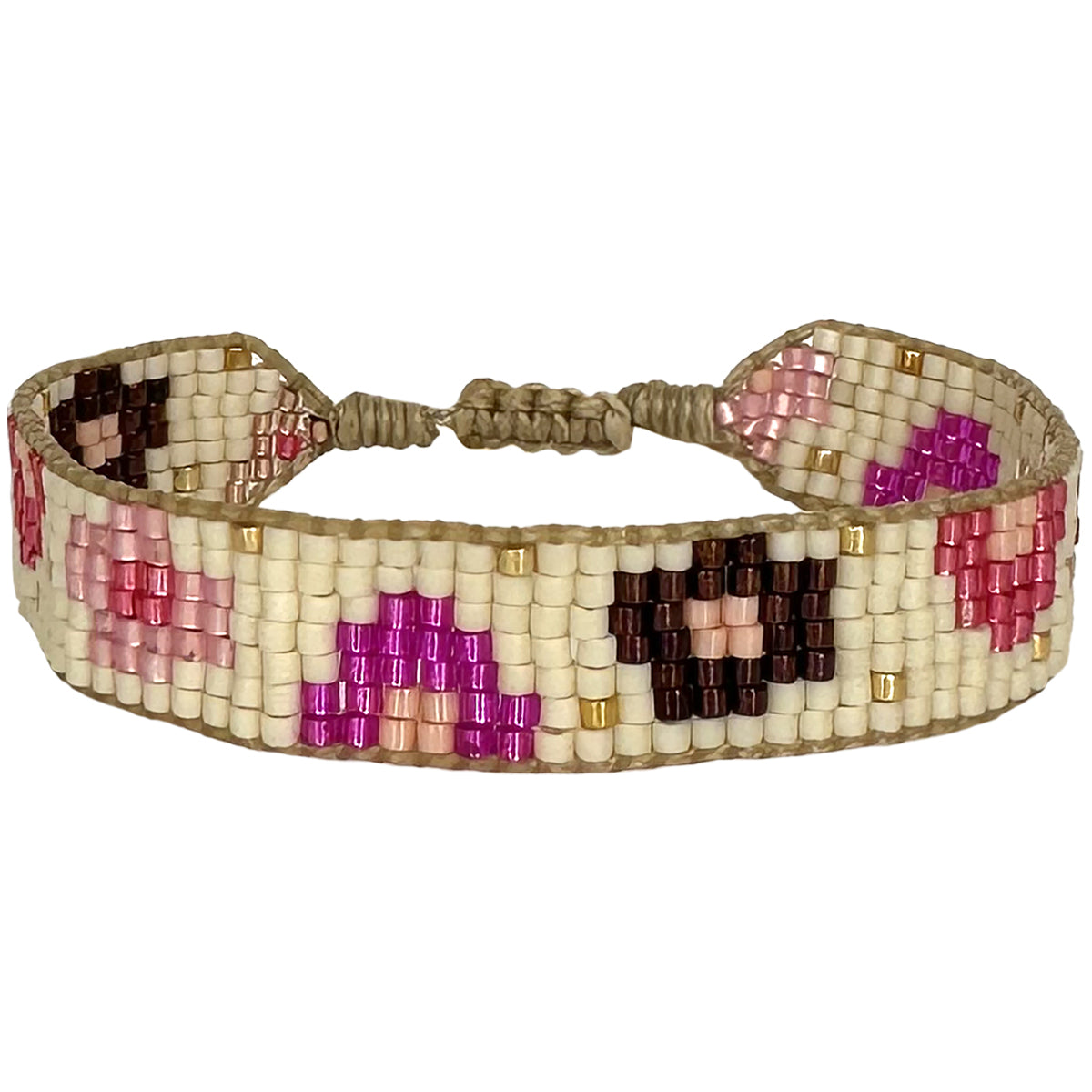Bracciale intrecciato perline
