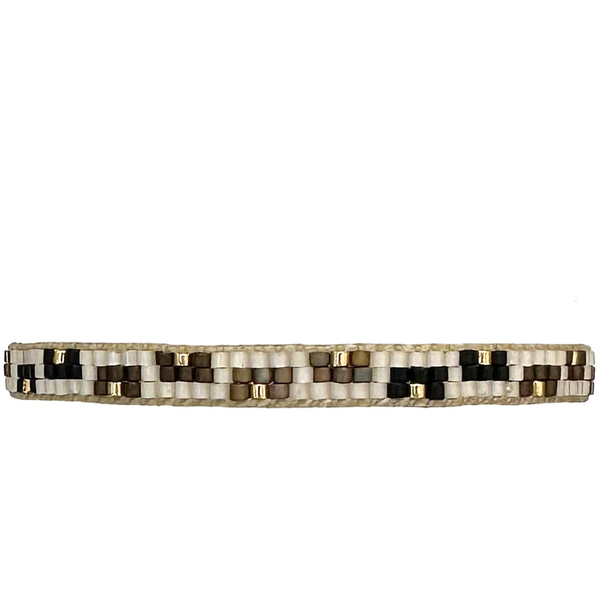 Bracciale con perline marroni
