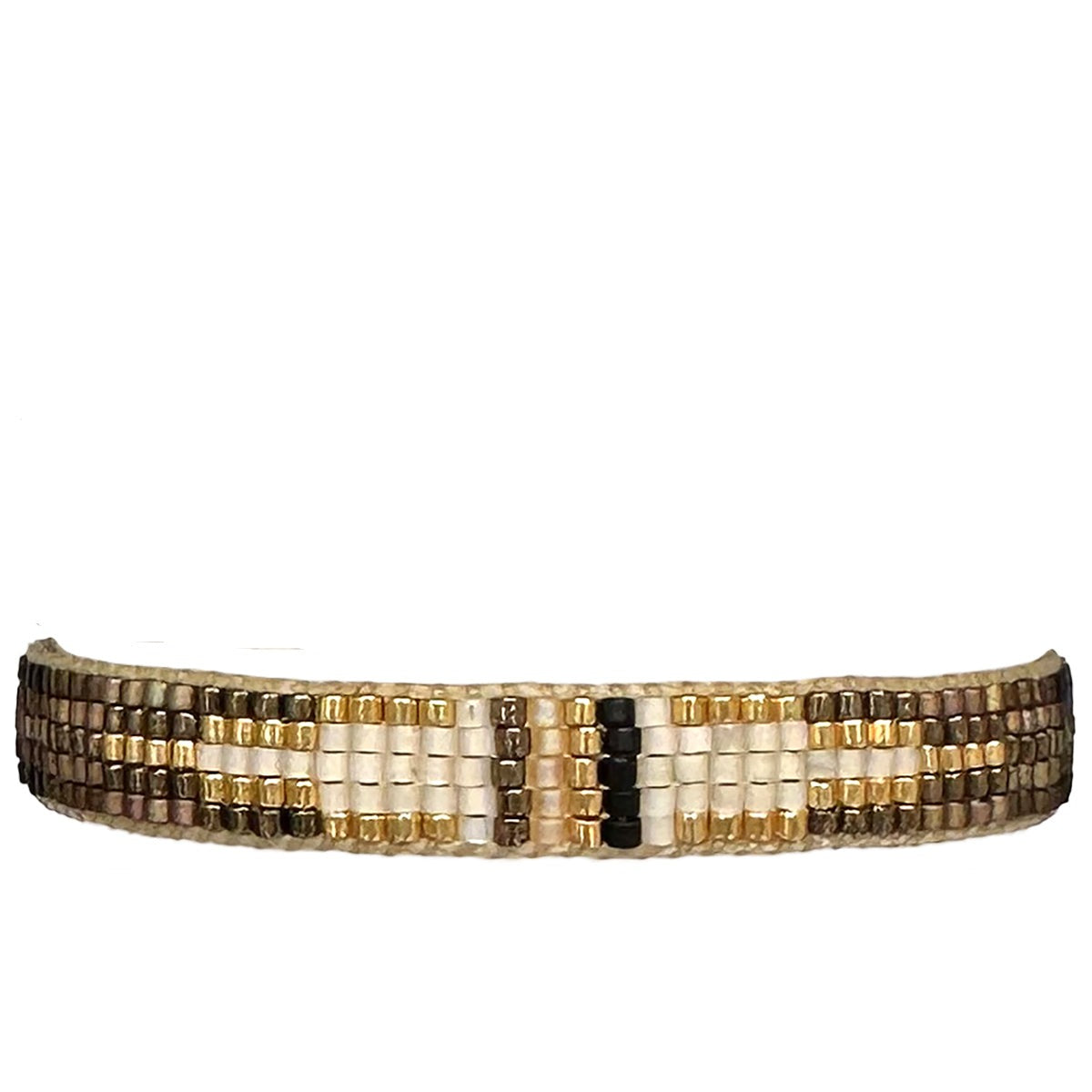 Bracciale con perline marroni