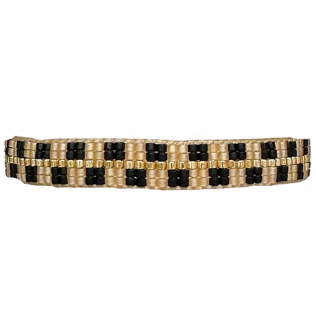Bracciale con perline marroni