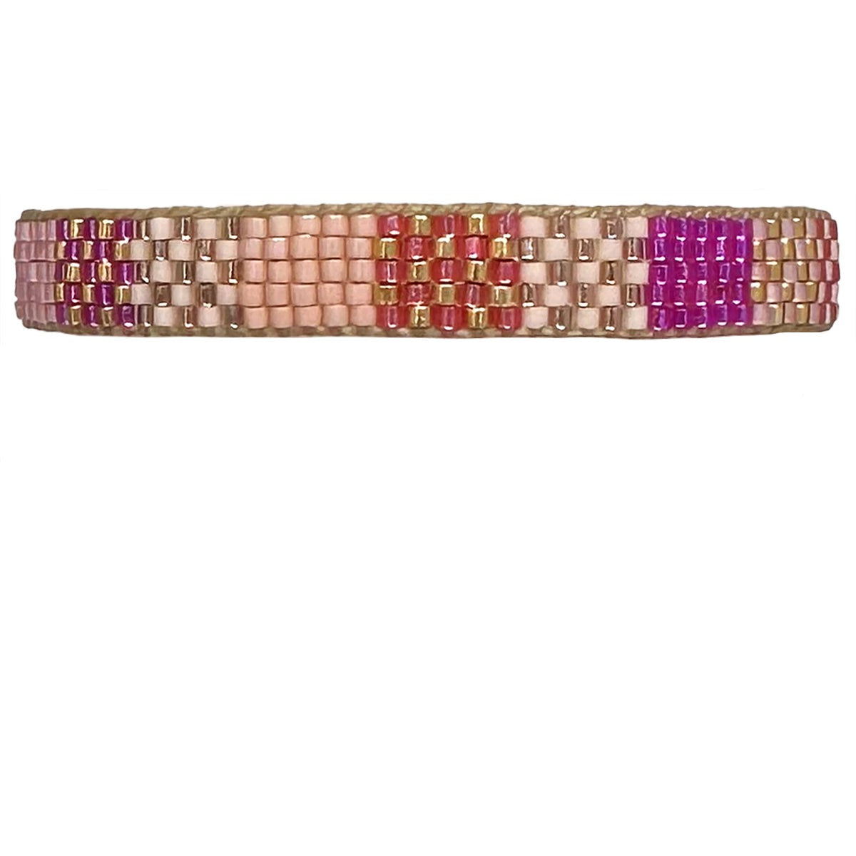 Bracciale con perline rosa