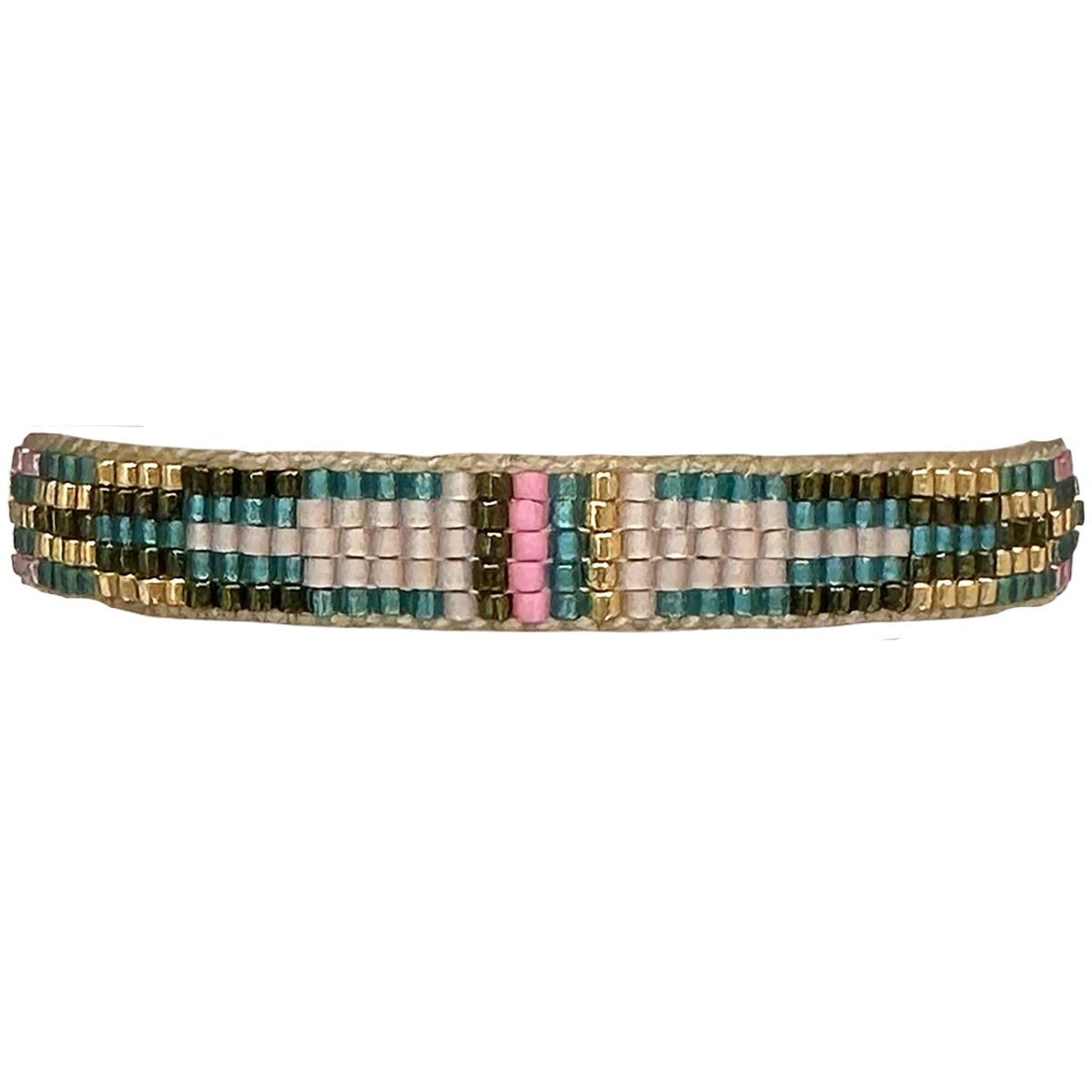 Bracciale con perline verdi