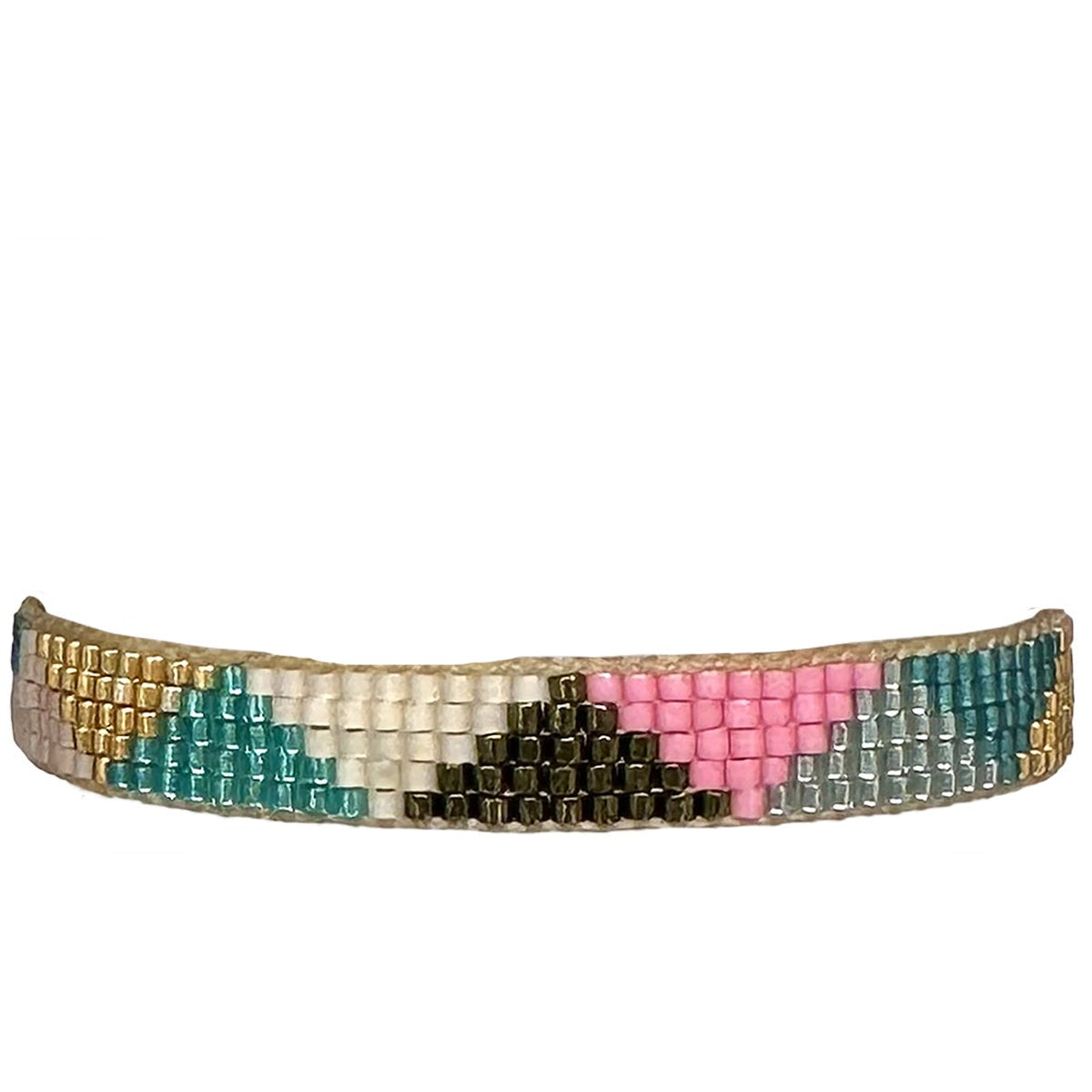 Bracciale con perline verdi