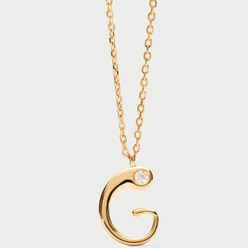 Collana con pendente iniziale G