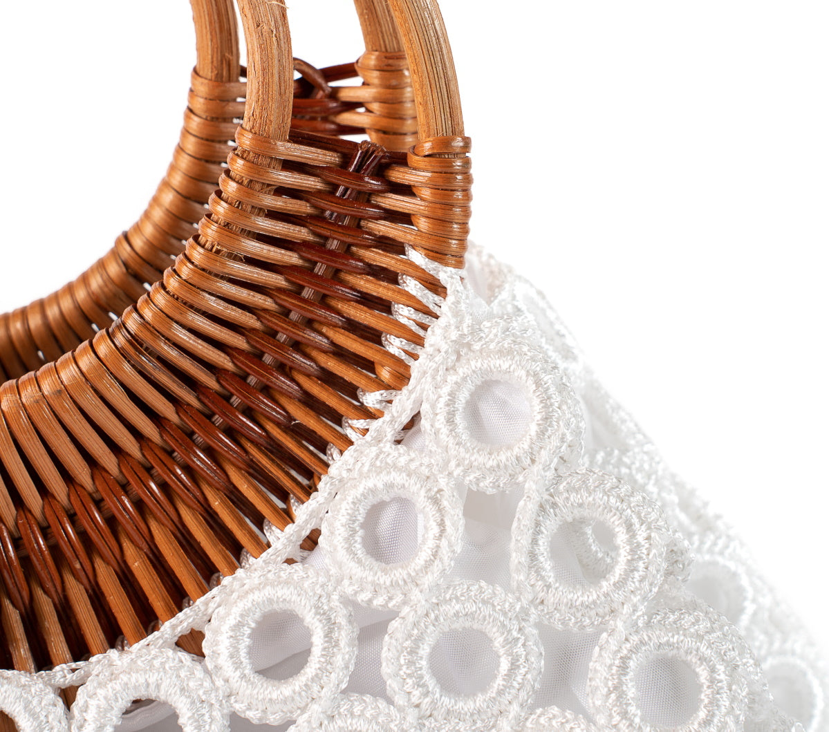 Borsa crochet, bianca