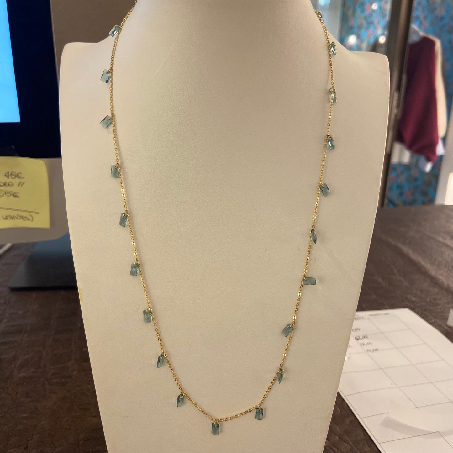 Collana Argento con Zirconi azzurri