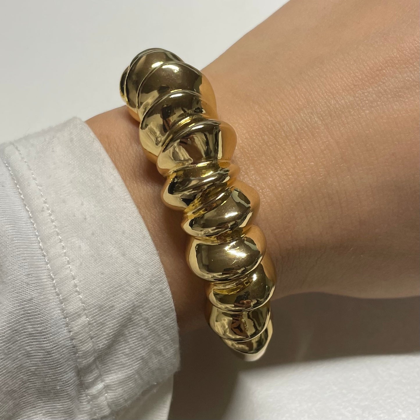 Bracciale rigido Argento dorato