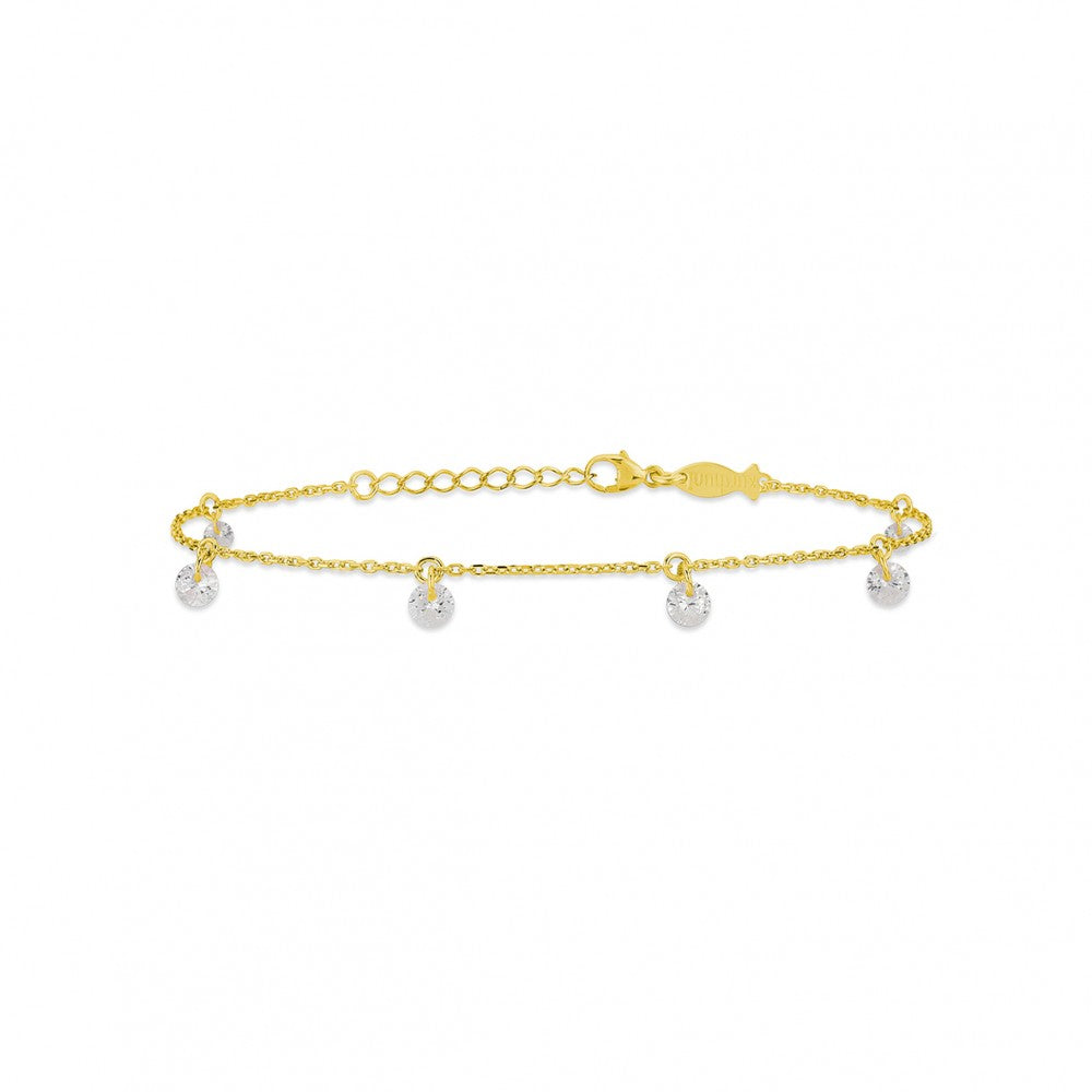 bracciale catena argento con pietre pendenti