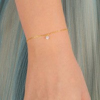 bracciale catena oro con punto luce
