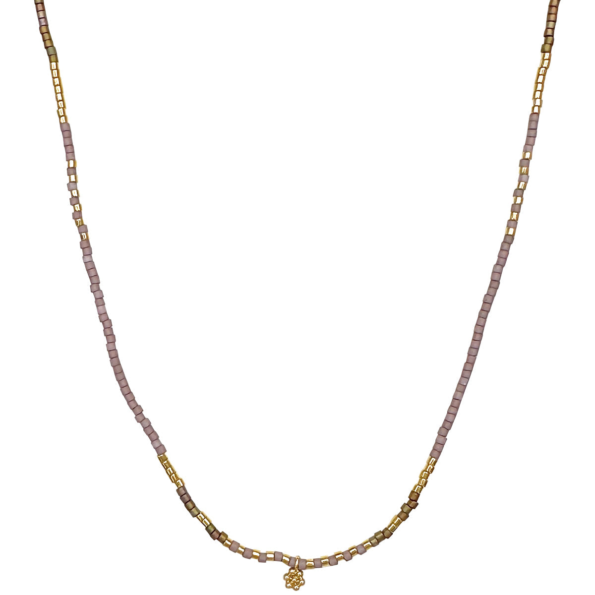 Collana con perline e ciondolo