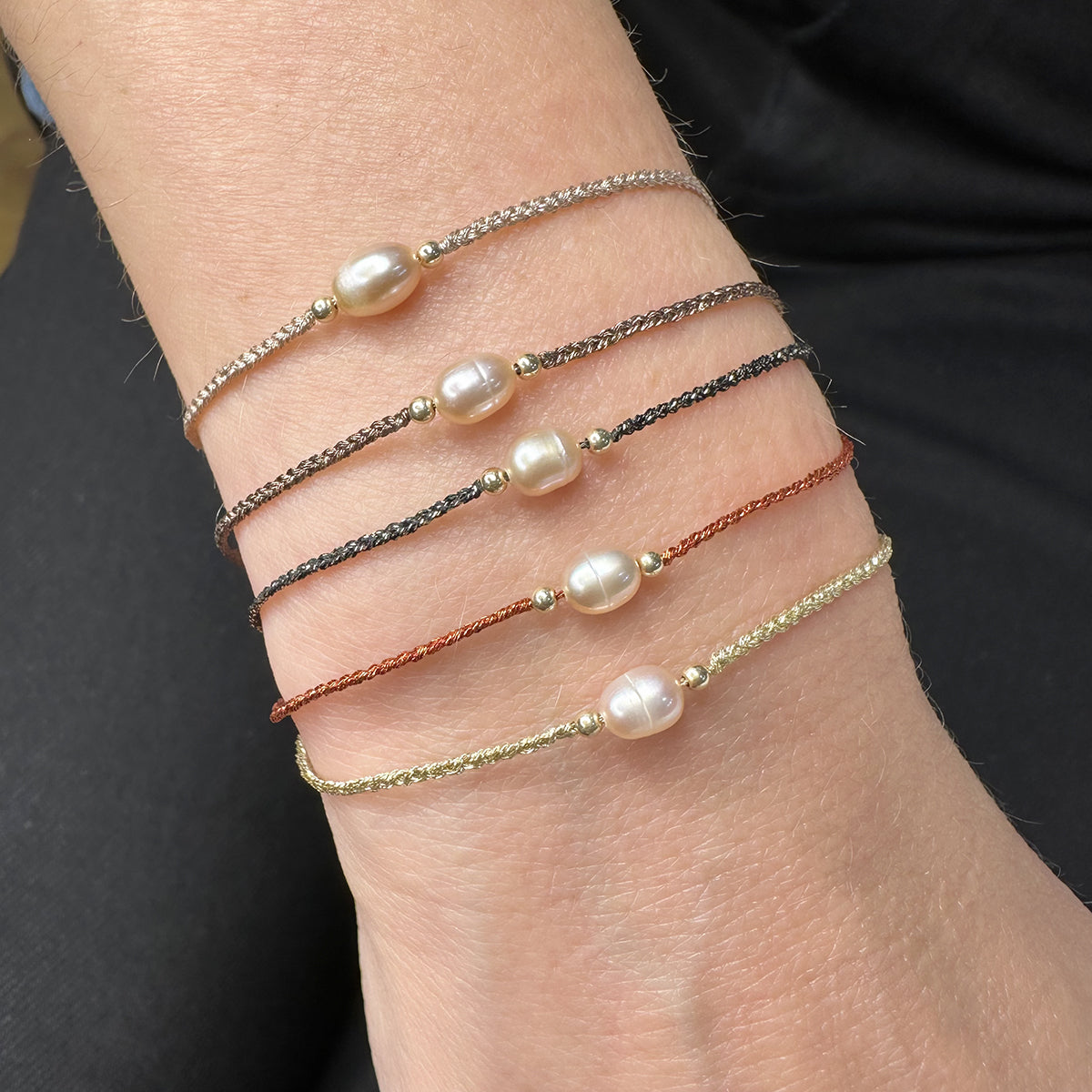 Bracciale perla centrale