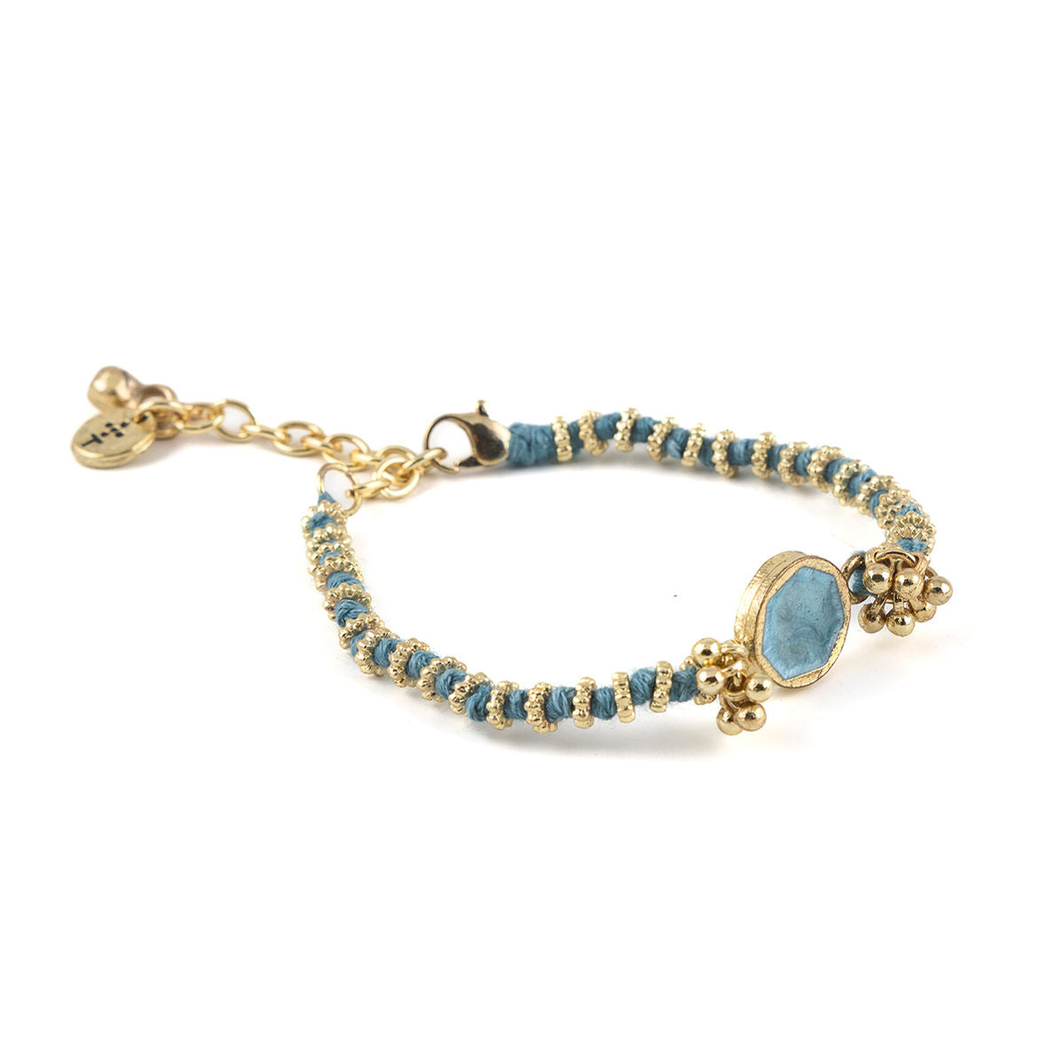 Bracciale Sun gold piastra Azzurro