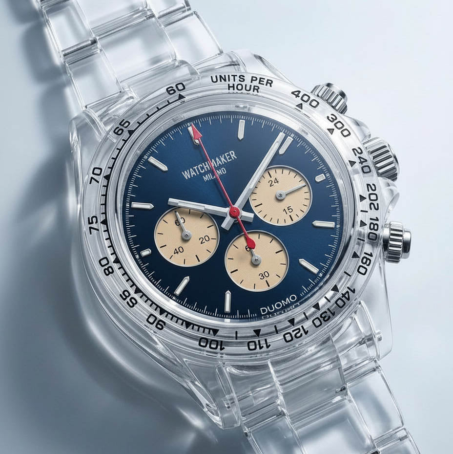 Orologio quadrante blu
