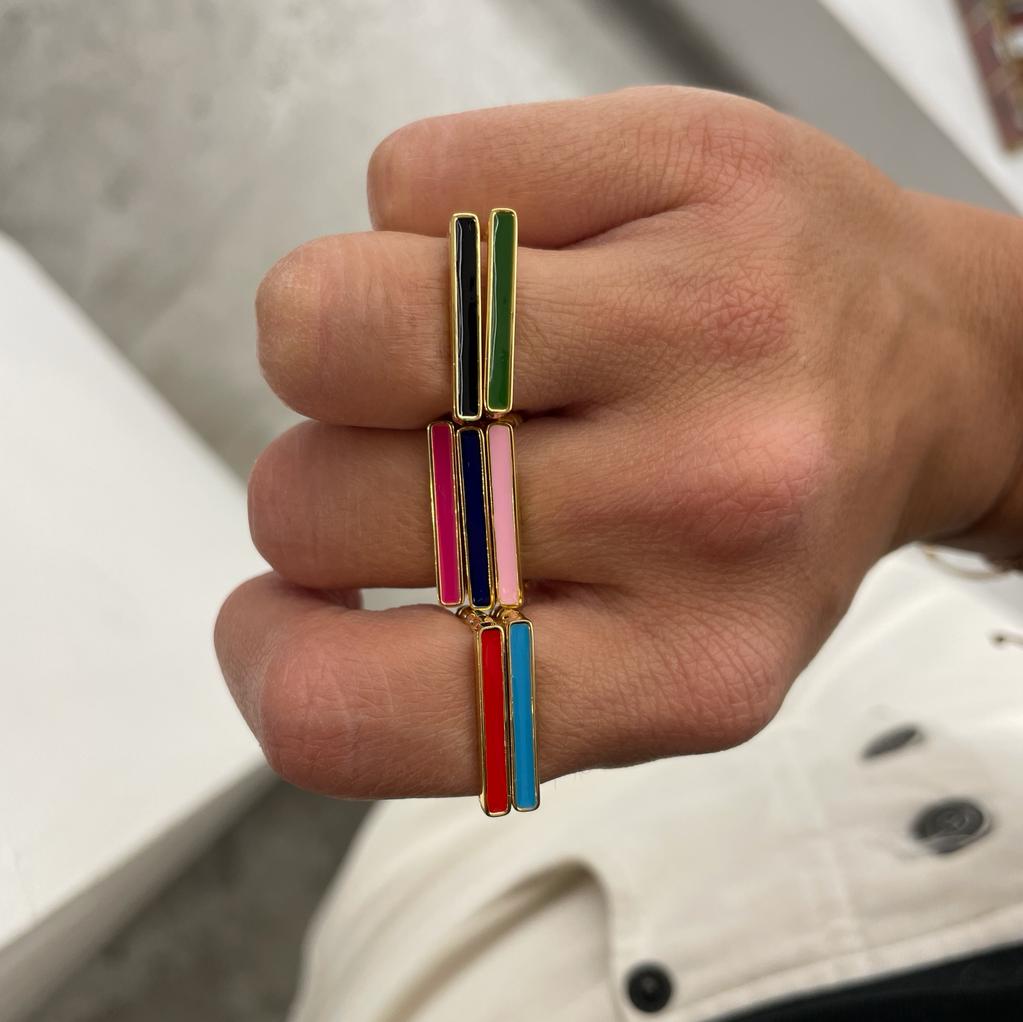 Anello barretta rosa