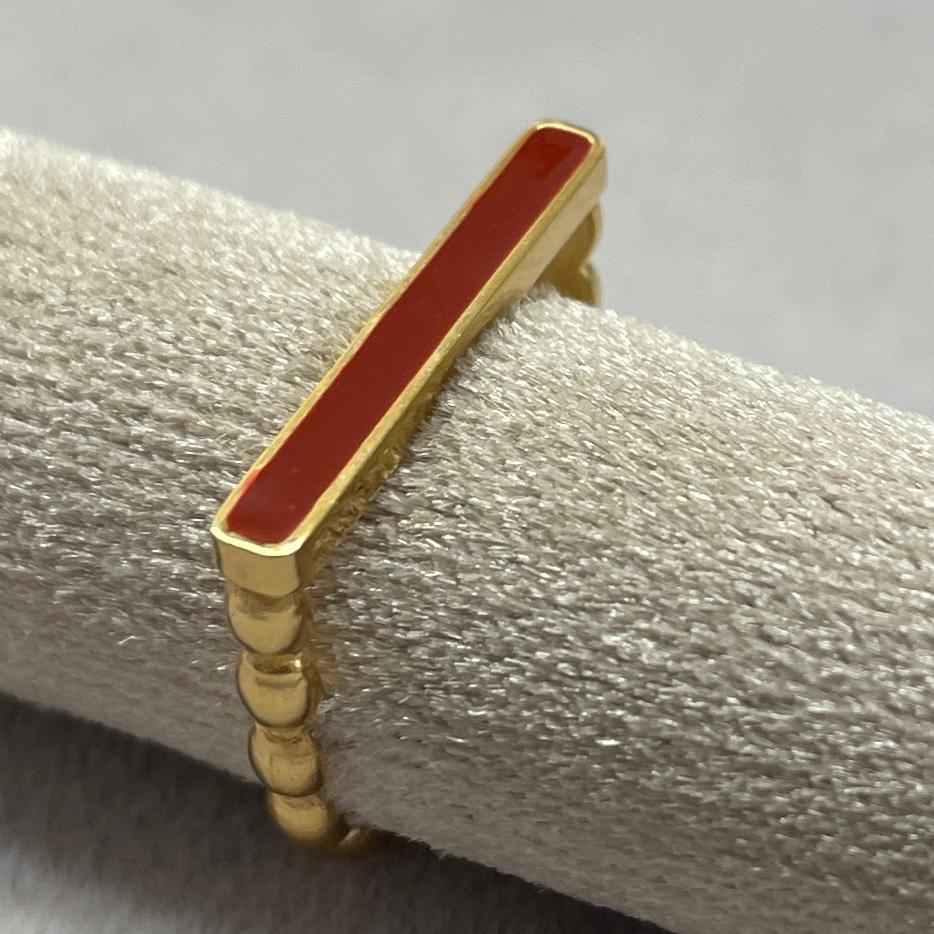Anello barretta marrone