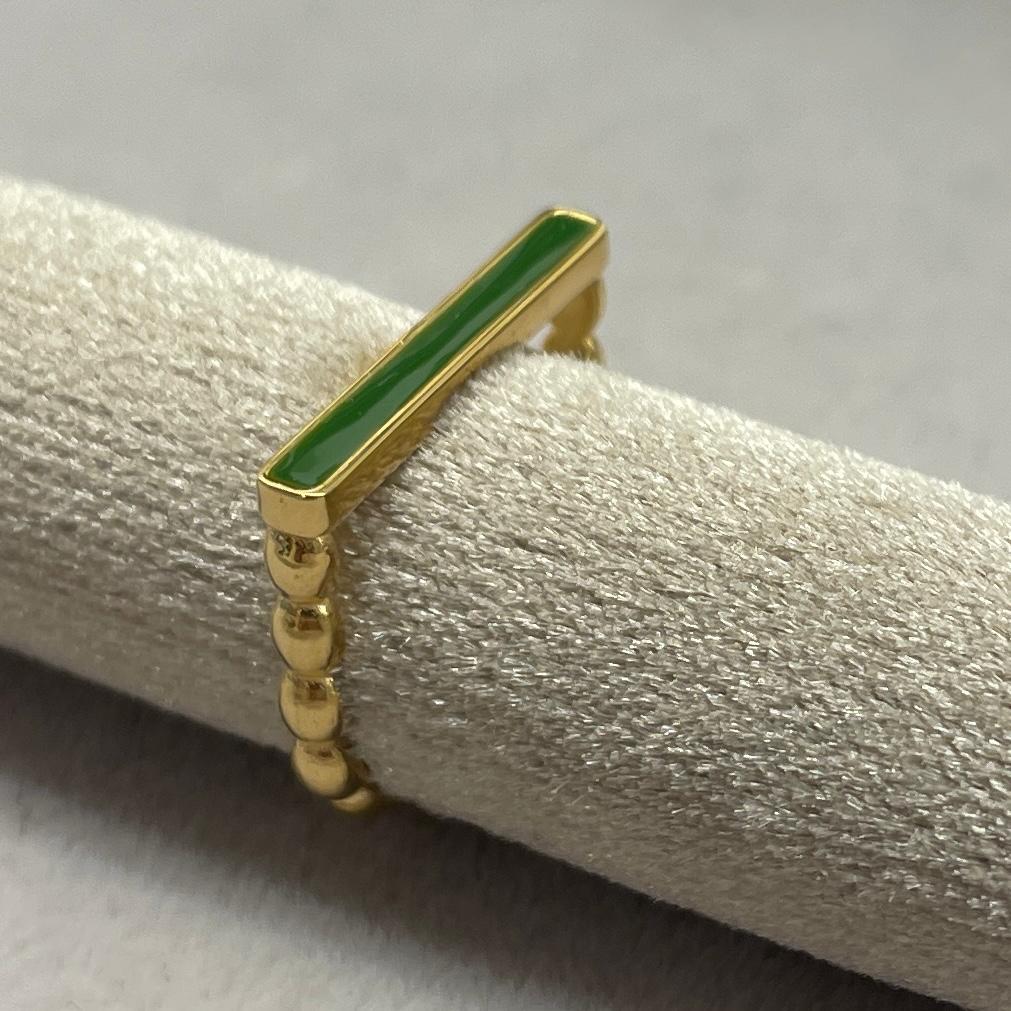 Anello barretta verde