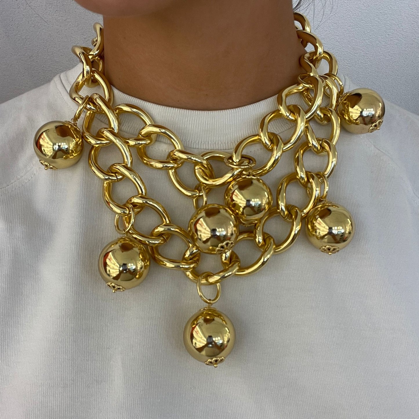 Collana girocollo con sfere