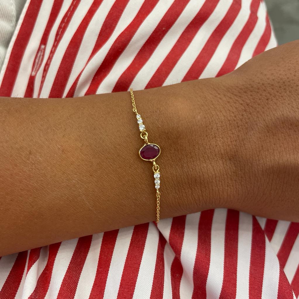 Bracciale agata rossa
