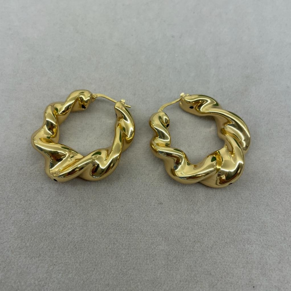 Orecchini torchon color oro