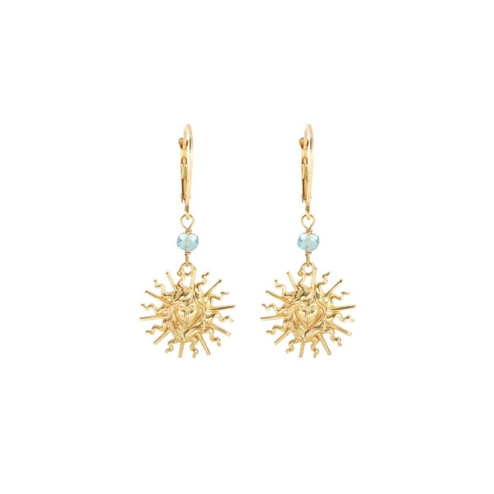 COPPIA DI ORECCHINI SOLE E APATITE