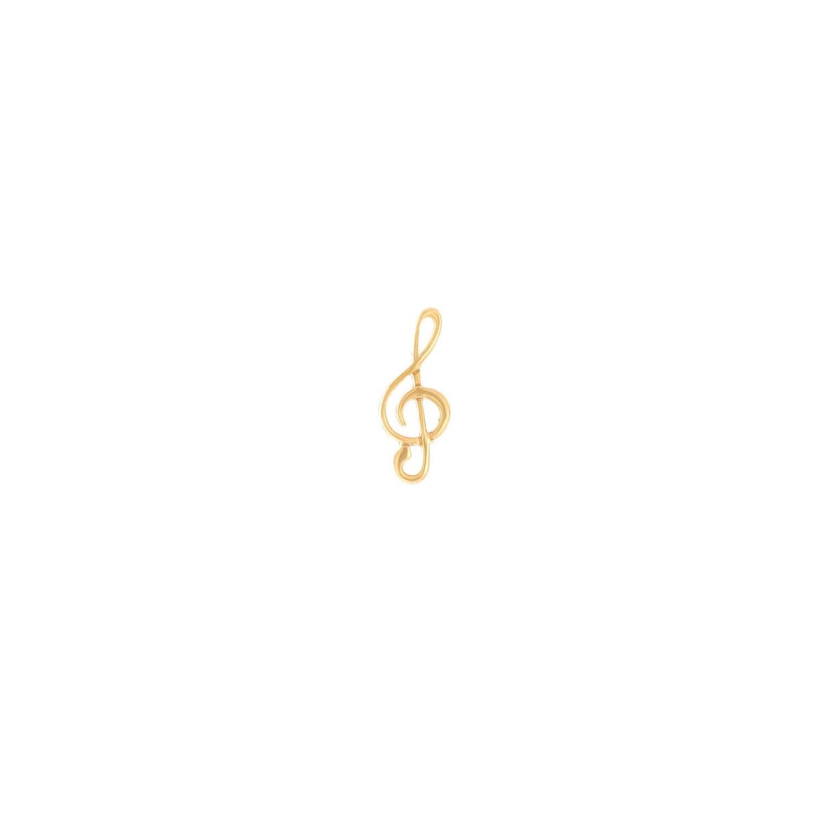 Orecchino Lobo Chiave di Violino Giallo