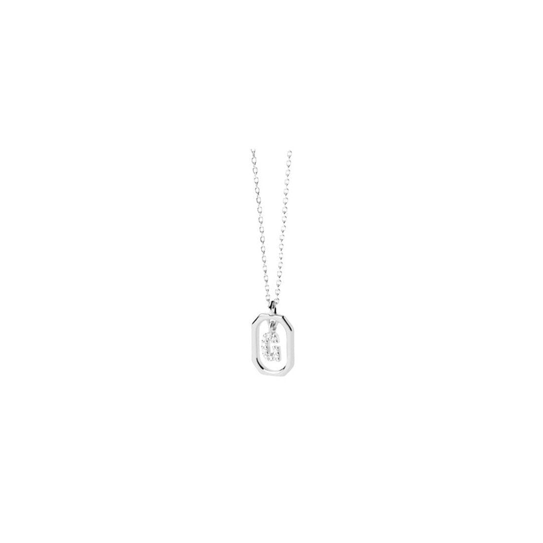 COLLANA CON LETTERA G MINI SILVER