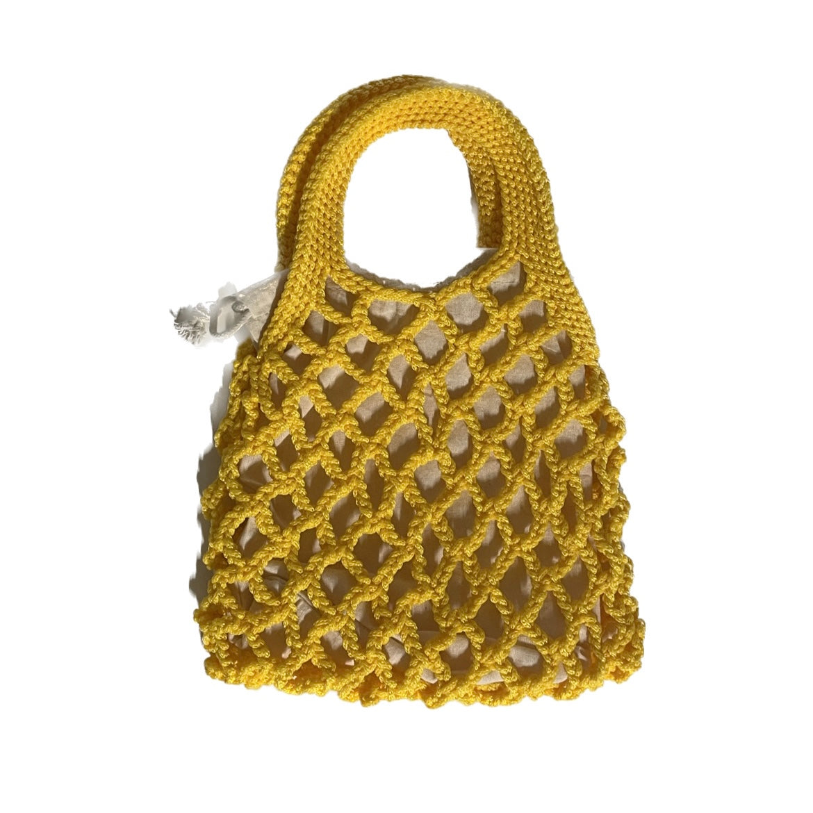 Borsa Gialla Mini All'uncinetto
