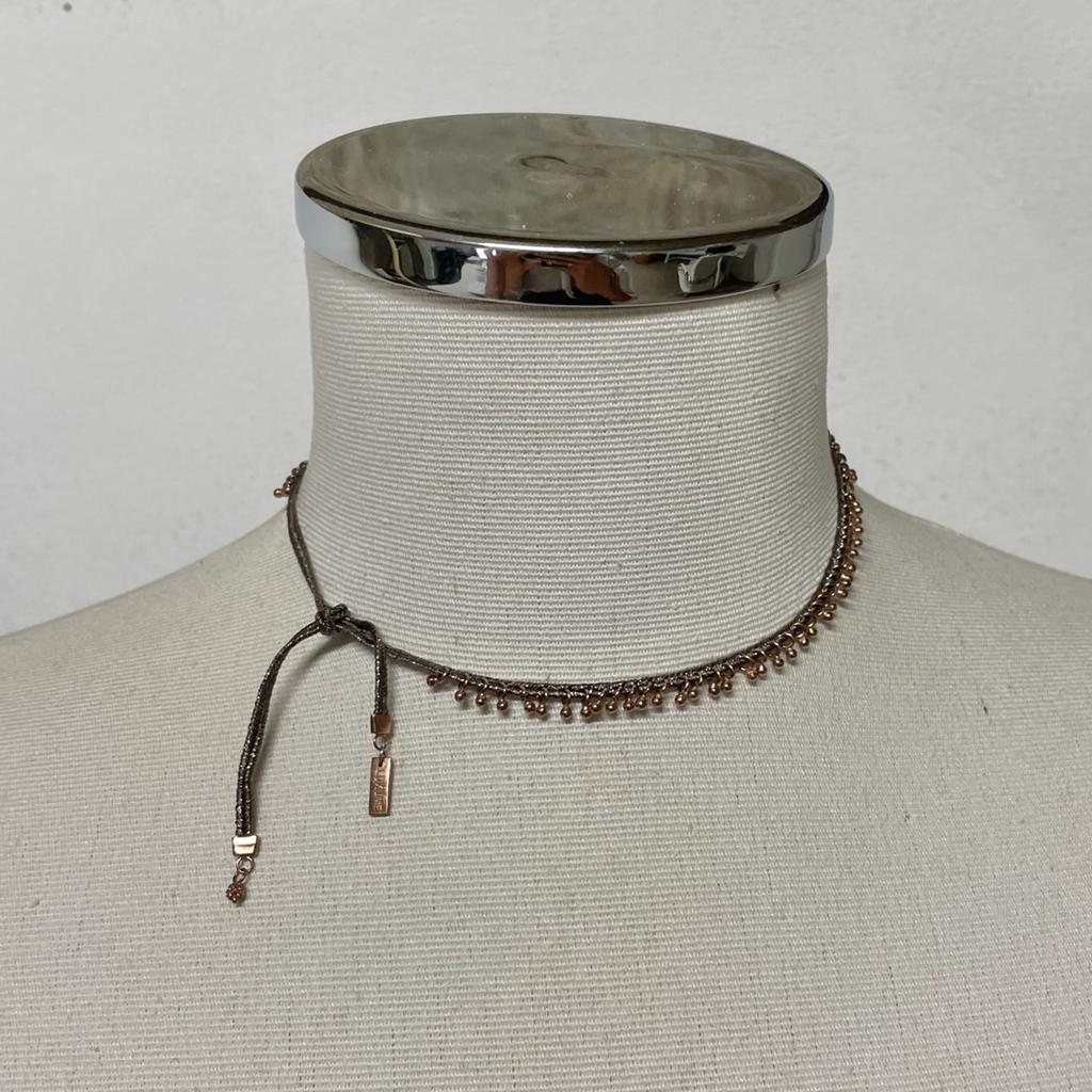 N° 217 BRACELET/NECKLACE GREY AND ROSE