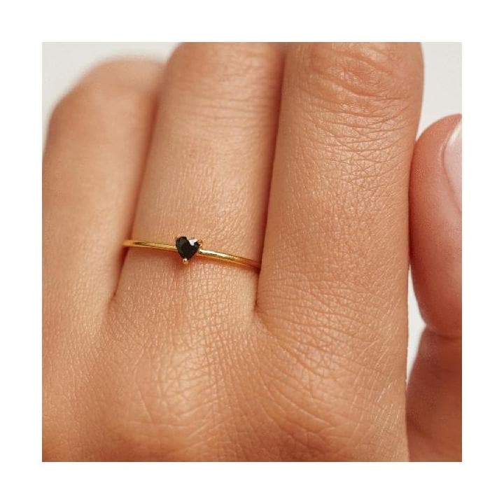 Anello in Oro Black Heart-Girocolli-PDPAOLA- -Gioielleria Granarelli