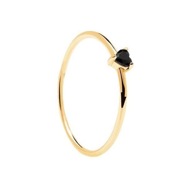 Anello in Oro Black Heart-Girocolli-PDPAOLA- -Gioielleria Granarelli