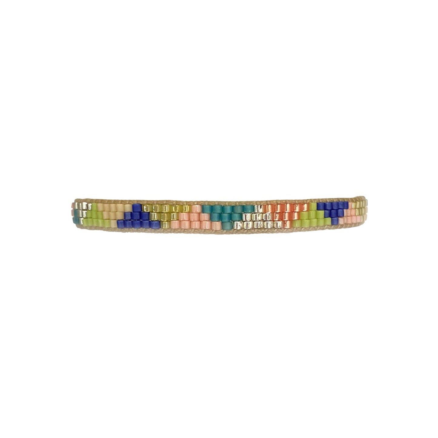 Bracciale con perline sabbia-turchese