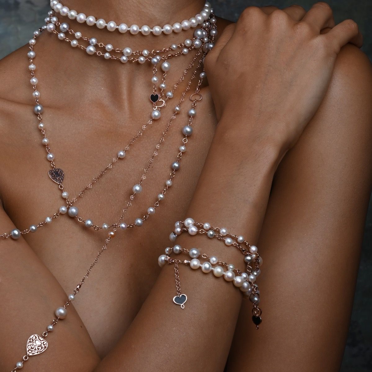 Gioielleria Granarelli Maman et Sophie argento Bracciale Perle Bianche BRLABB