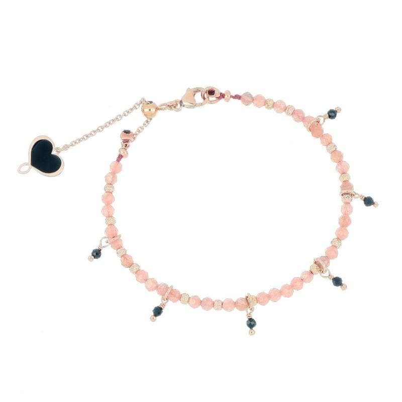 Gioielleria Granarelli Maman et Sophie Argento Bracciale Rodocrosite e Spinelli BPISF2ROSP